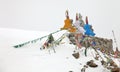 Buddhistic stupas (chorten) in the Himalayas Royalty Free Stock Photo